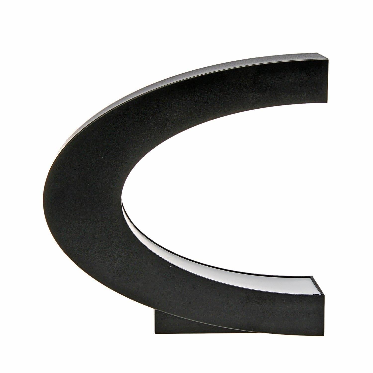 Levitation Black Globe With Led Lights C Shape Magnetic Floating World Map 2