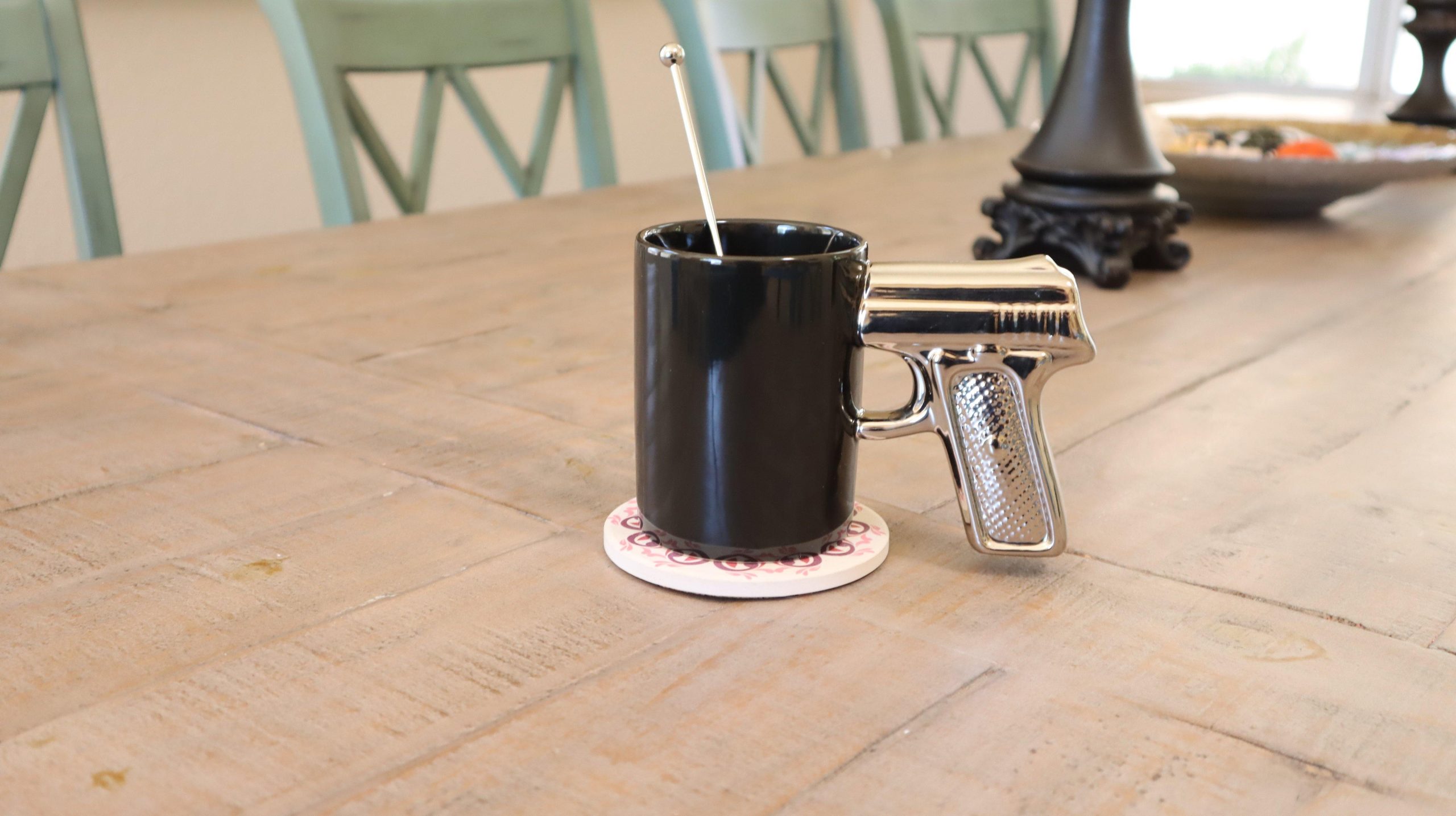 Pistol Coffee Mug 12 Oz Ceramic Coffee Mug 23