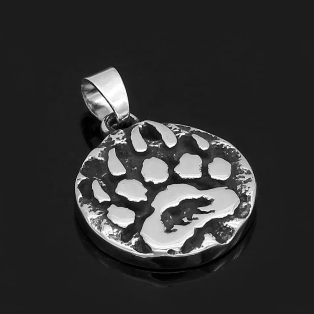 Viking Bear Paw Stainless Steel 24 Chain Pendant Necklace 4
